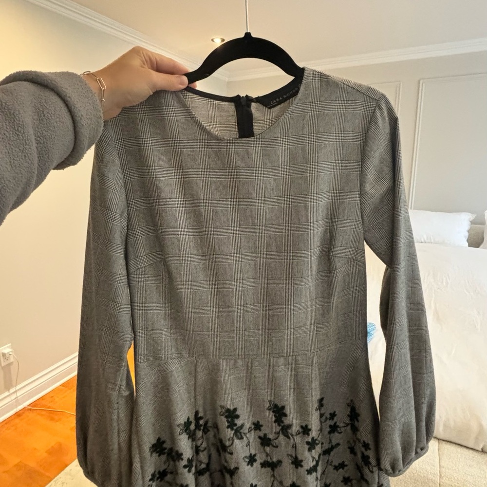 Zara Gray A-line Dress